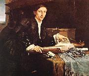 Lorenzo Lotto Portrait of a Gentleman in his Study Spain oil painting artist